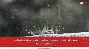 الأرصاد تحذر الآن: أمطار رعدية متوسطة تضرب هذه المناطق خلال الساعات القادمة